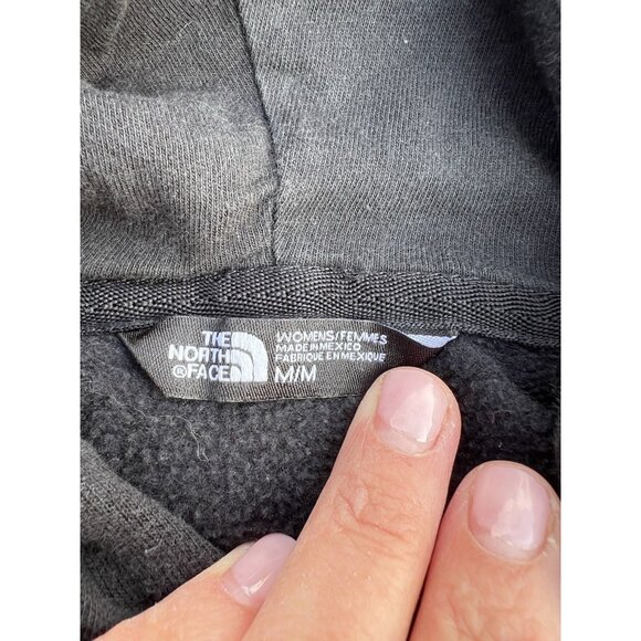The North Face black hoodie turquoise half dome kangaroo pockets M gorpcore - Picture 4 of 9